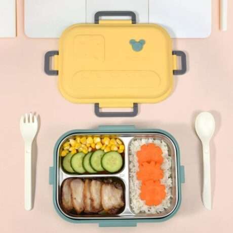 3 compartment insulated lunch box online - Tiny Grews