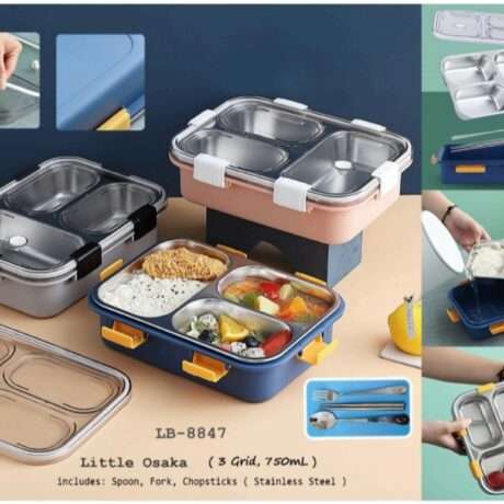 Three compartment Durable insulated lunch boxes- Tiny Grews