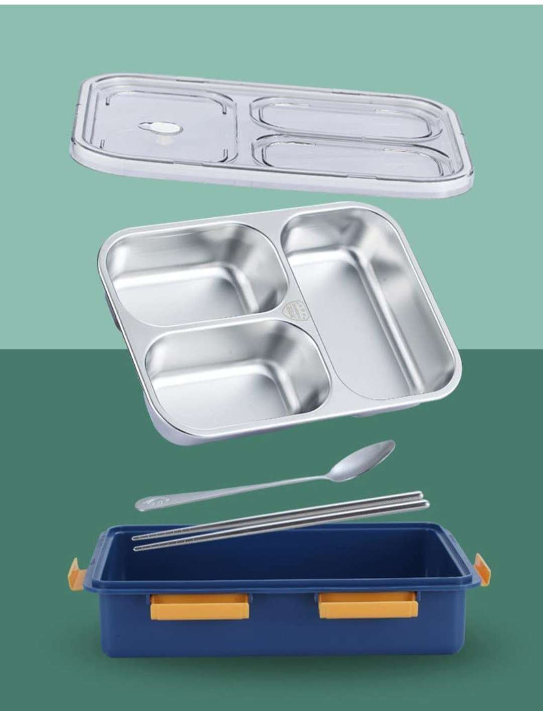 Three compartment lunchbox online - Tiny Grews