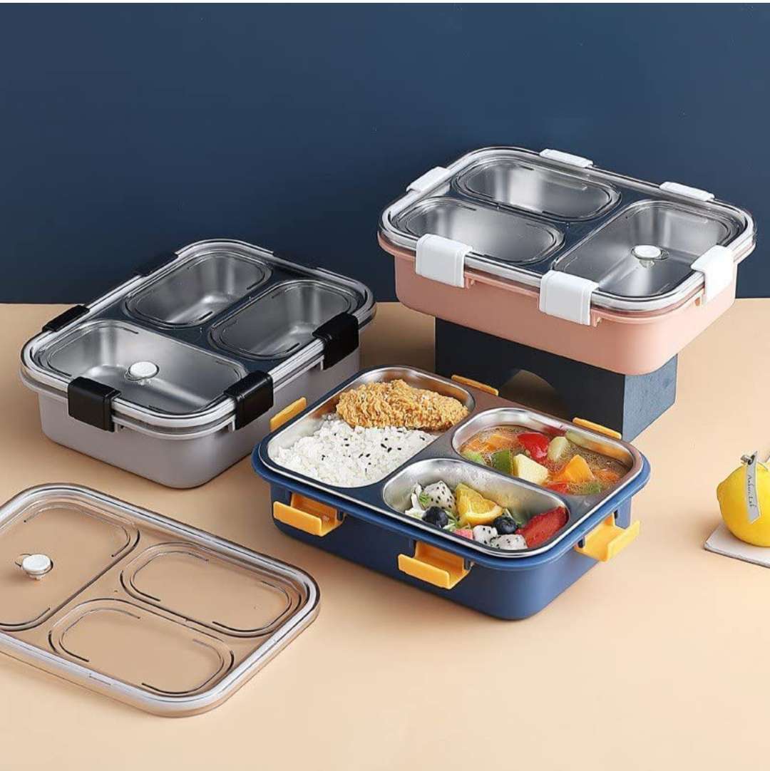 Three compartment lunchbox online - Tiny Grews