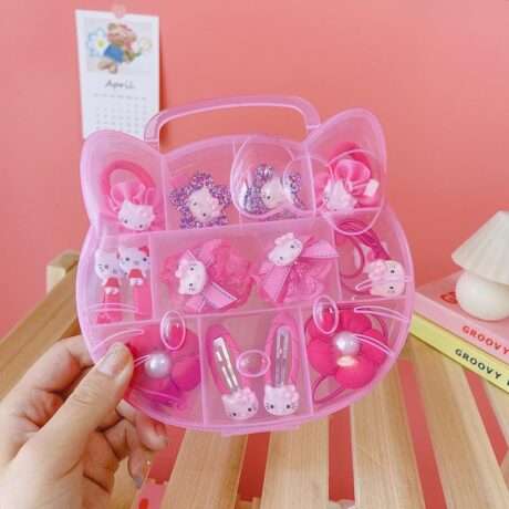 Childrens Hair Accessories Storage Box Large Capacity Rubber Band  Dustproof Artifact Plastic Transparent Cute Jewelry Box  Storage Boxes   Bins  AliExpress