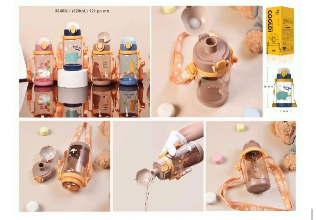 Water Bottle for Kids Cartoon Print | water bottle 520ml - Kids wear Online - Tiny Grews