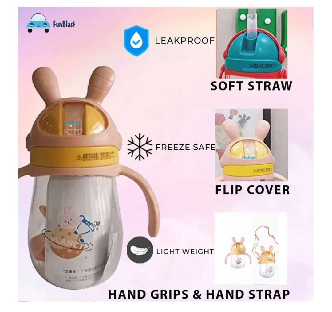 Sipper water bottle with straw- Kids wear Online - Tiny Grews