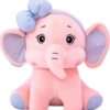 elephant bow 3 Baby Elephant Soft Toy with bow- Tiny Grews