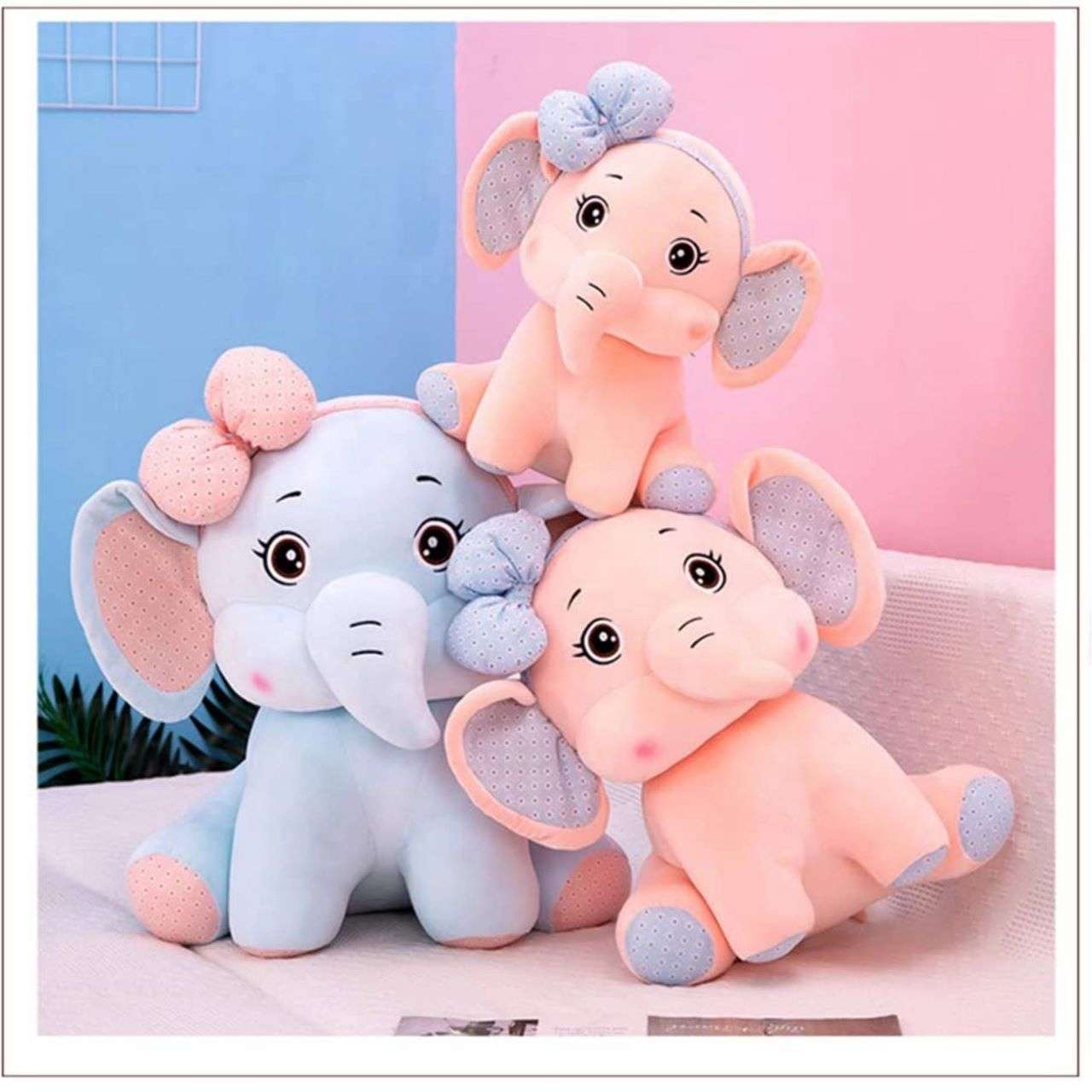 elephant bow elephant with bow - Soft toys - Tiny Grews