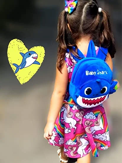 Baby shark 2024 backpack for toddlers